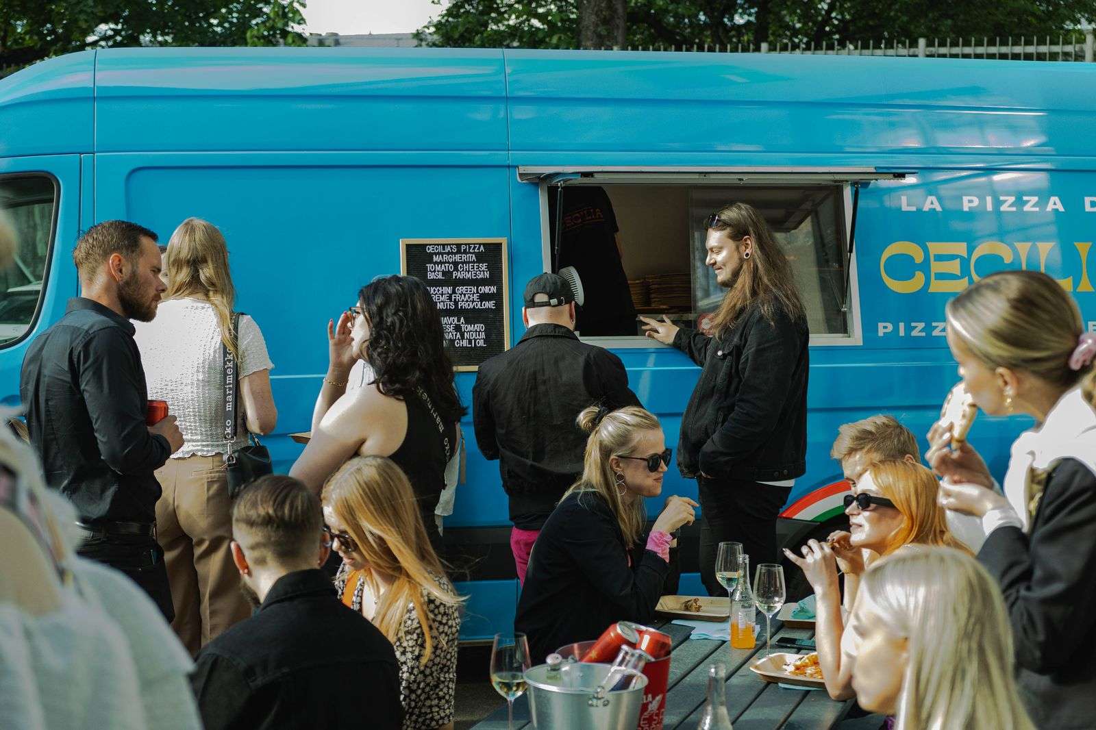 Pizzakatering tapahtumassa